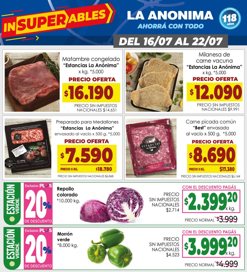 La  Anonima - VIGENCIA: del 16 al 22-07